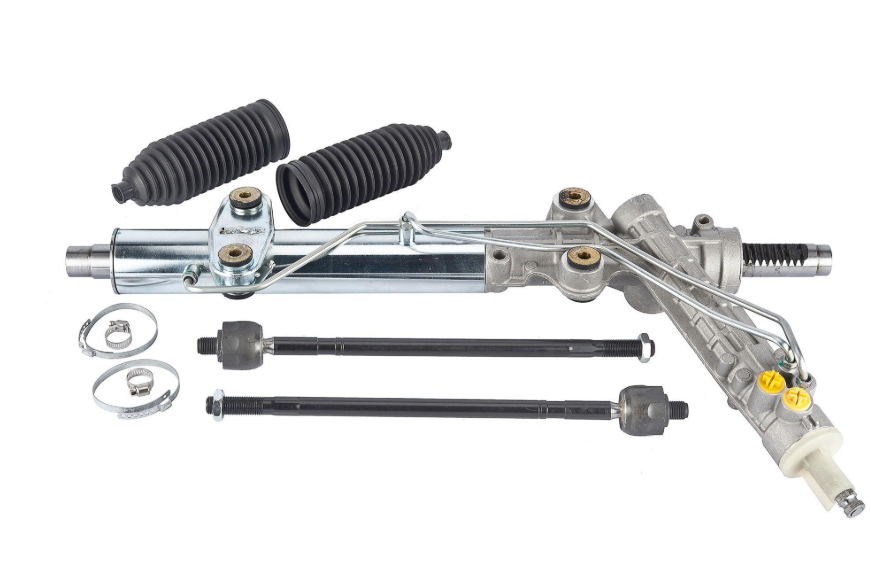 steering rack tie rods rubber boots and housing components